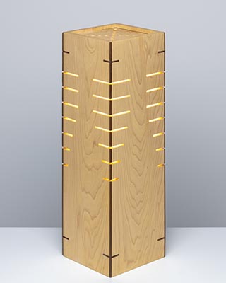 Foto BLK, de unieke houten ledlamp van PicusLED